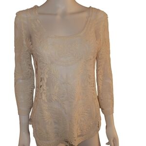 Ultra Flirt Lace Top Cream S
